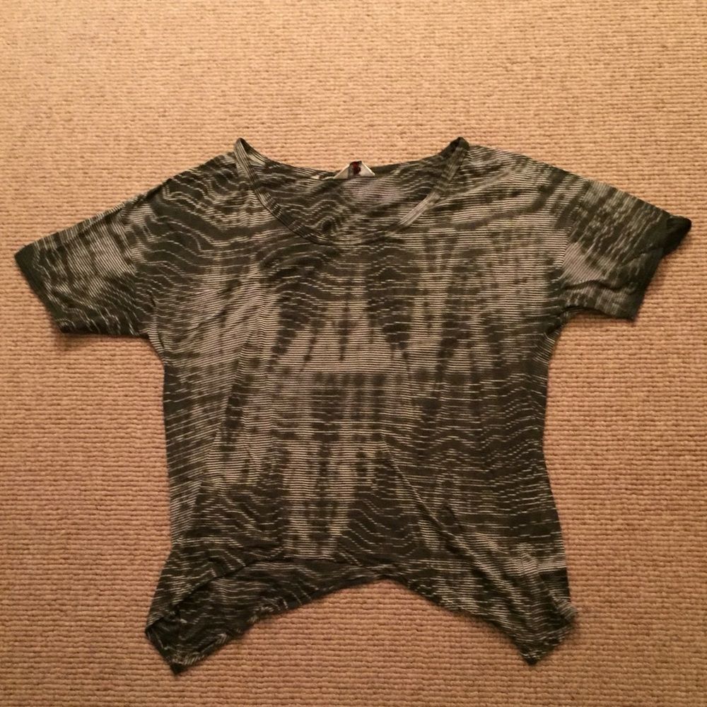 Asymmetrical Green Hard Tail Top